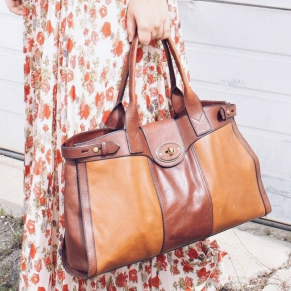 Fossil Handbags - Fossil Vintage Leather Reissue Weekender Tote
